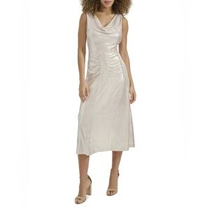 Kensie Foil Knit Midi Dress